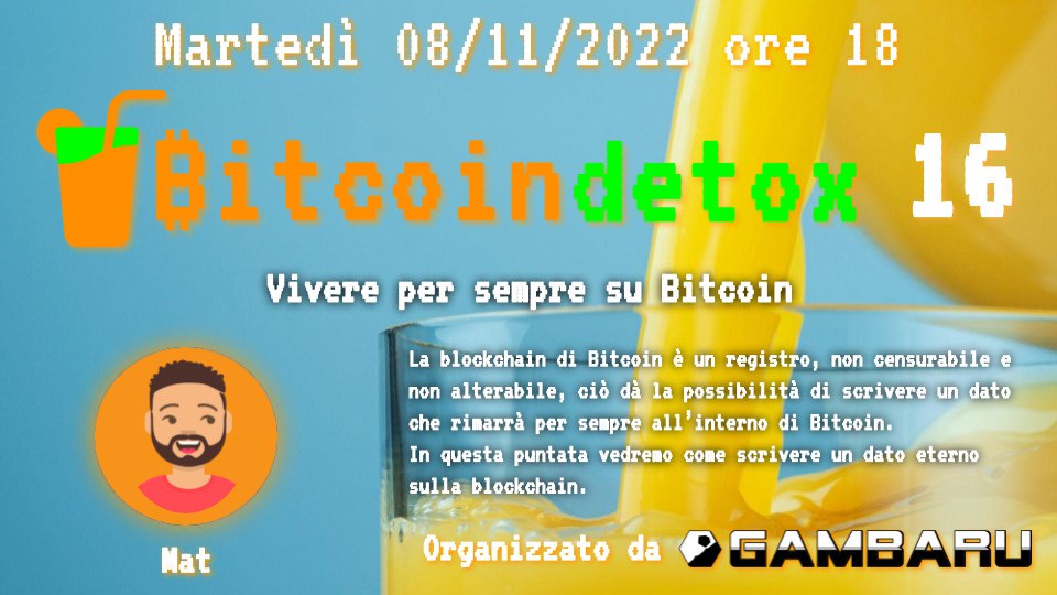 Bitcoin Detox 16: Vivere per sempre su Bitcoin